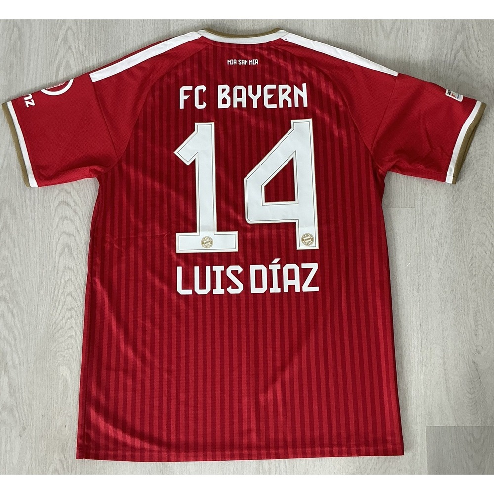 Bayern Munich FC LUIS DIAZ 14 Home Jersey 26/27 Fan Version Champions League  XL
